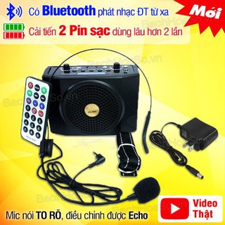 MÁY TRỢ GIẢNG LOA SN898 (CÓ BLUETOOTH) KẾT NỐI KHÔNG DÂY - Tặng mic có dây, loa hỗ trợ được mic tần số PM