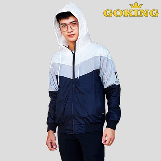 Áo khoác dù nam GOKING phối 3 màu thời trang, công nghệ sản xuất Nhật Bản
