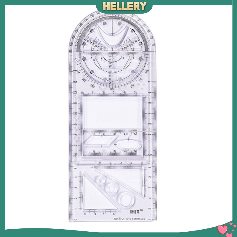 Thước Kẻ Hình Học 3D Đa Năng Thông Dụng Cho Trường Học