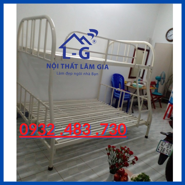 Giường sắt 2 tầng cao cấp giá rẻ Ngang 1m4/1m6 - Giao hàng nhanh miễn phí