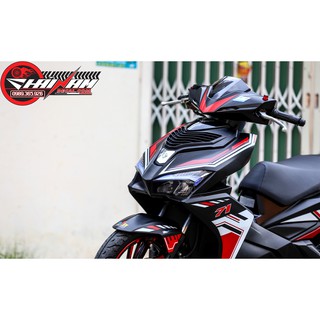 Tem Trùm Air Blade Vạch Đen Trắng Đỏ