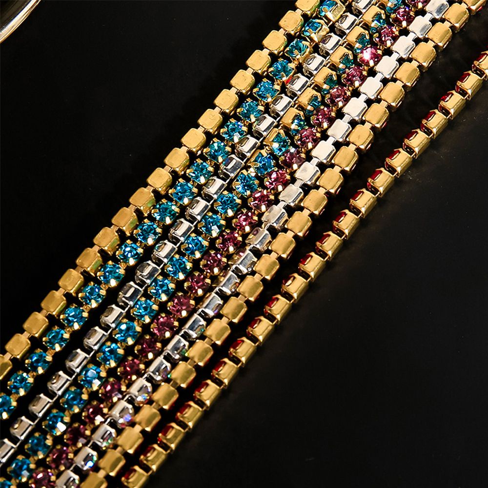 Dây Cột Tóc Bản Lớn Đính Đá Lấp Lánh Nhiều Màu Sắc Thời Trang