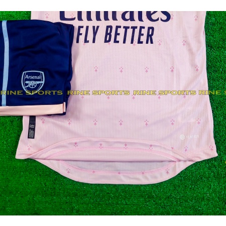 Bộ Áo bóng đá Arsenal hồng Super Bodyfix Thailand mùa giải 2022-2023 Giống thi đấu 100%
