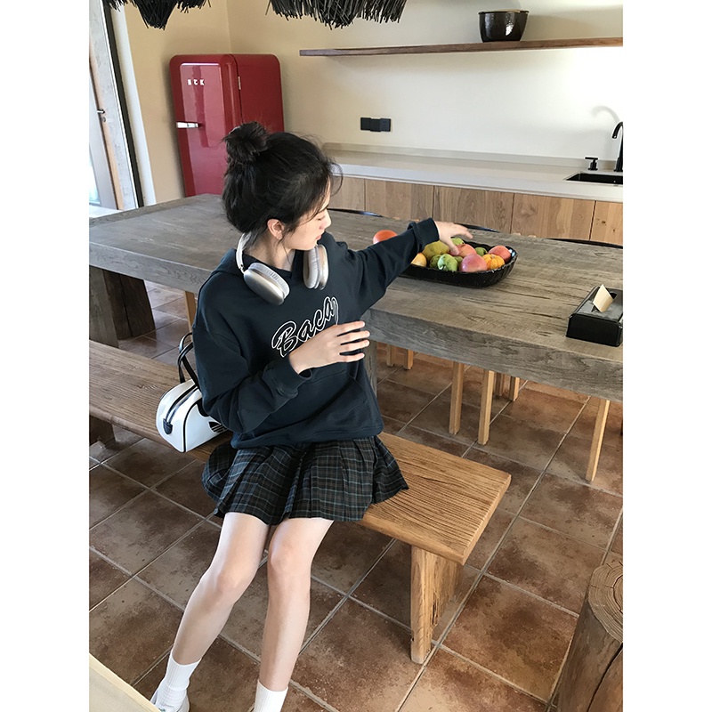 NRVP Áo Hoodie Nữ Tay Dài Dáng Rộng Thời Trang Phong Cách Hàn Quốc