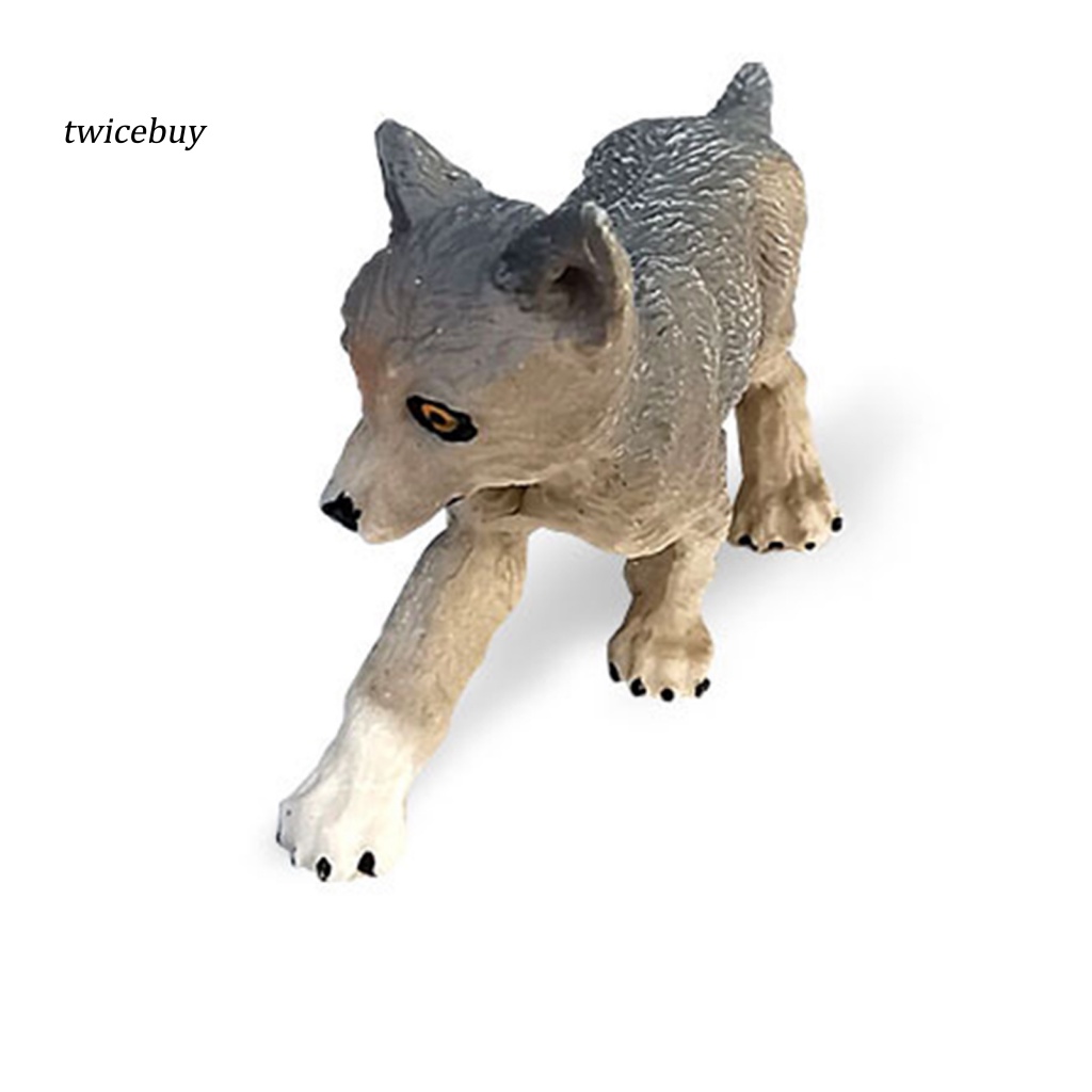 Mô Hình Tượng Chó Sói Siberian Hoạt Hình Nhiều Tư Thế Khác Nhau Trang Trí Nhà Cửa