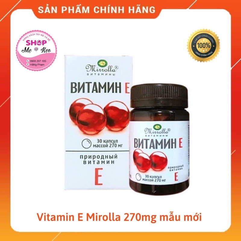 [Date 2024] Viên uống trắng da ❤️CHÍNH HÃNG Vitamin e đỏ Nga 270mg ❤️chống lão hóa, khỏe tóc, bổ sung vtm E, làm mịn da