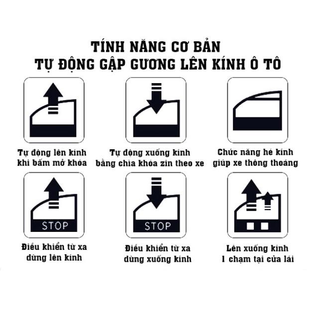 Bộ điều khiển gập gương lên xuống kính Toyota Vios 2019 đến 2021 Rắc cắm zin-Bảo hành chính hãng 12 tháng
