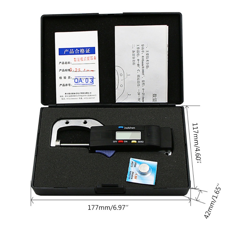 Dụng Cụ Đo Độ Dày Điện Tử Mini Kỹ Thuật Số