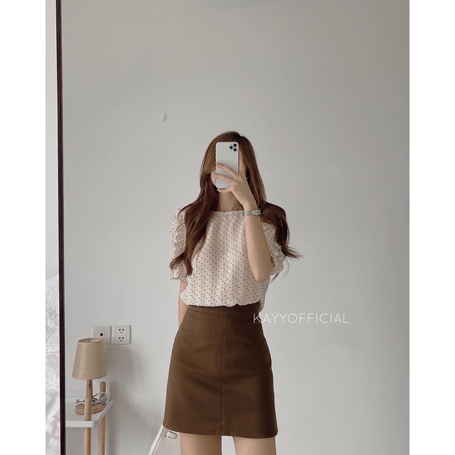 Chân váy chữ A dáng ngắn Basic  lưng cao chất dấc mềm mịn co dãn nhẹ, chân váy basic 2023 mã 7621