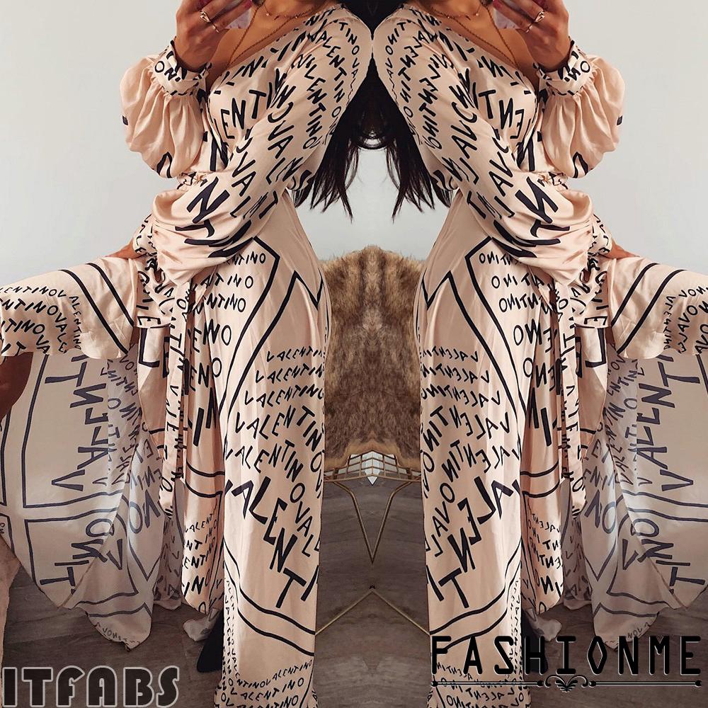 Đầm Maxi tay dài cổ chữ V phong cách Boho | BigBuy360 - bigbuy360.vn