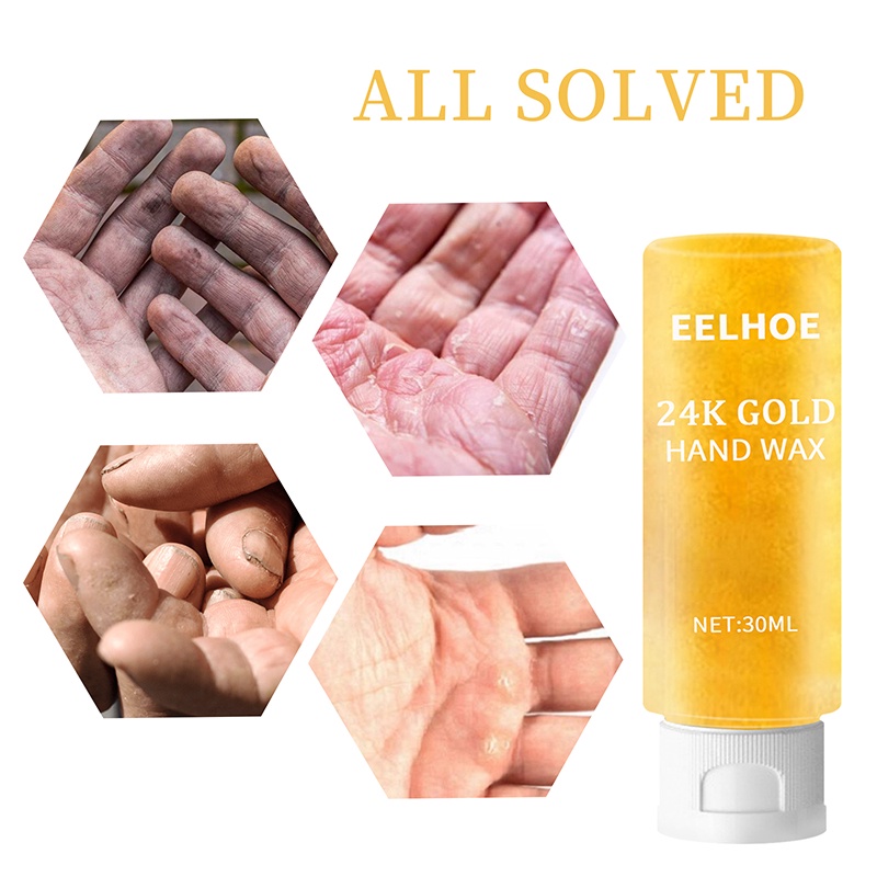 Eelhoe 24K Vàng Mật Ong Bóc Tay Sáp Dưỡng Ẩm Tẩy Tế Bào Chết Tay Mặt Nạ Làm Trắng Kem Chăm Sóc Tay #4