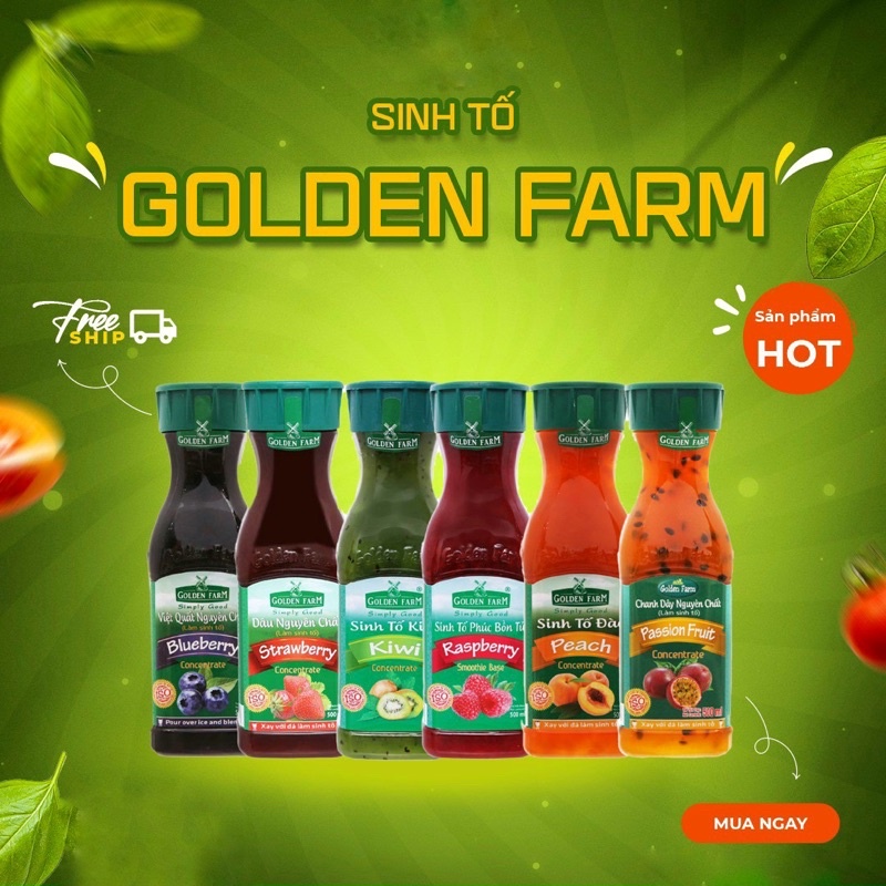 Mứt Trái Cây Nguyên Chất Sinh Tố Golden Farm 100G