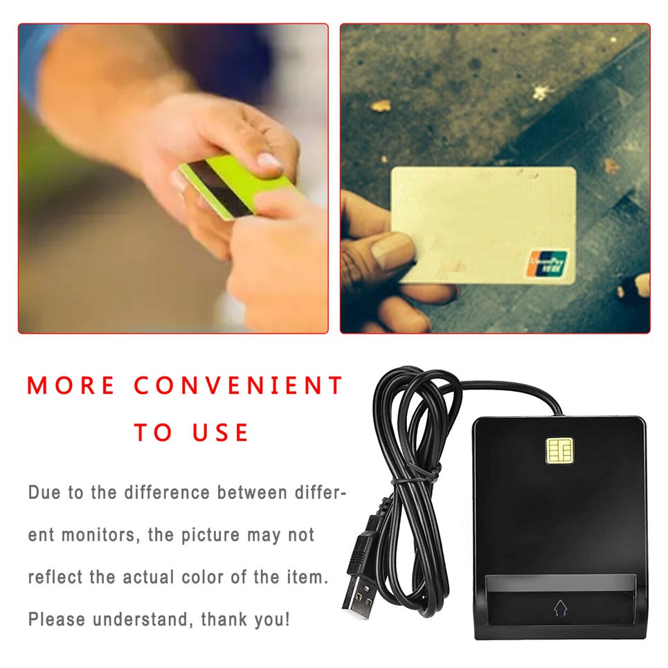 Portable Usb Sim Smart Card Reader Bank Card Ic / Id Emv Tf Mmc Card Readers