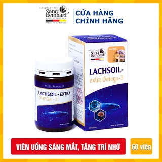 Viên uống dầu cá Omega 3 Lachsoil bổ mắt, hỗ trợ tim mạch(Hộp 60 Viên)  - [ Chính hãng Sanct Bernhard Đức]