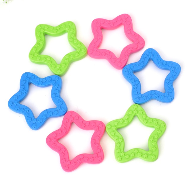 🥾🧦(C001) XƯƠNG GẶM CAO SU TỰ NHIÊN CHO CHÓ MÈO HÌNH NGÔI SAO