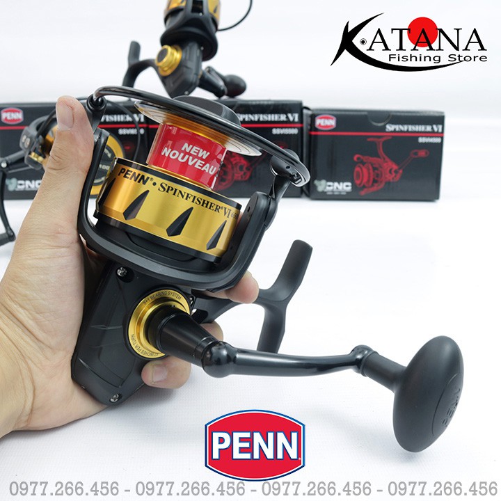 Máy Câu Cá PENN SPINFISHER VI 4500 - 5500 - 6500 - Bạo Lực, Chống Nước IPX5