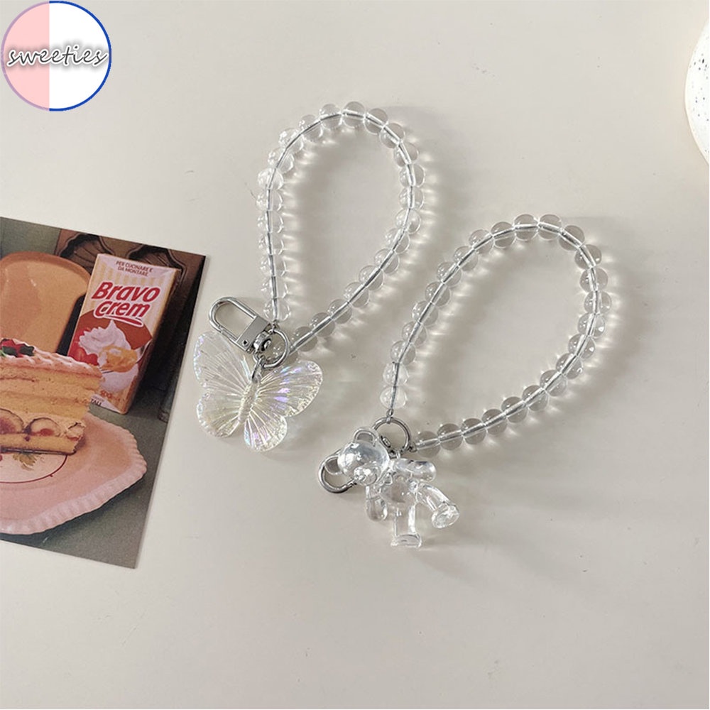 Móc Chìa Khóa Trong Suốt Họa Tiết Hoạt Hình Phong Cách Hàn Quốc Chống Thất Lạc Tiện Dụng