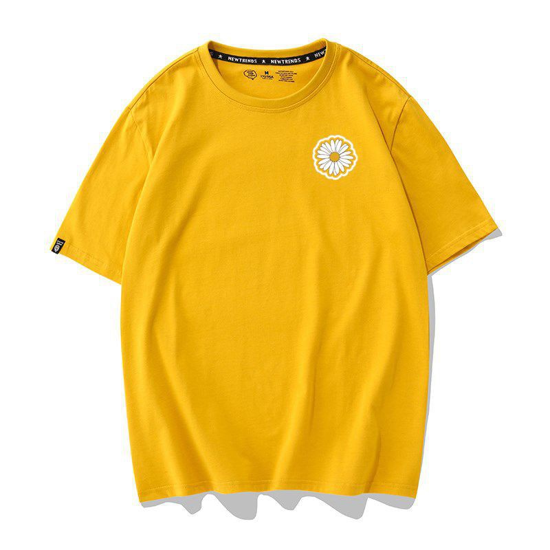 [Hàng Xịn, Gía Tốt] Áo Phông Thun Nữ Tay Ngắn Icon Hoa Cúc Hàn Quốc - Unisex - Cotton - Mã AT027