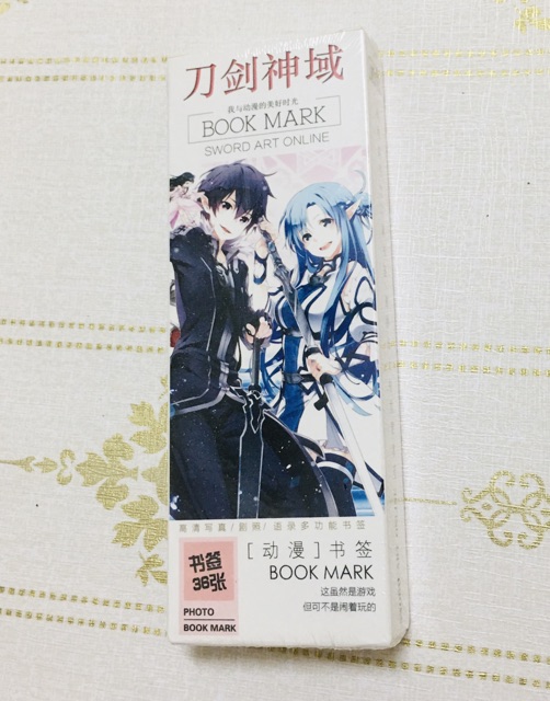 Bộ 36 đánh dấu trang anime sword art online , 36 tấm bookmark sword art online