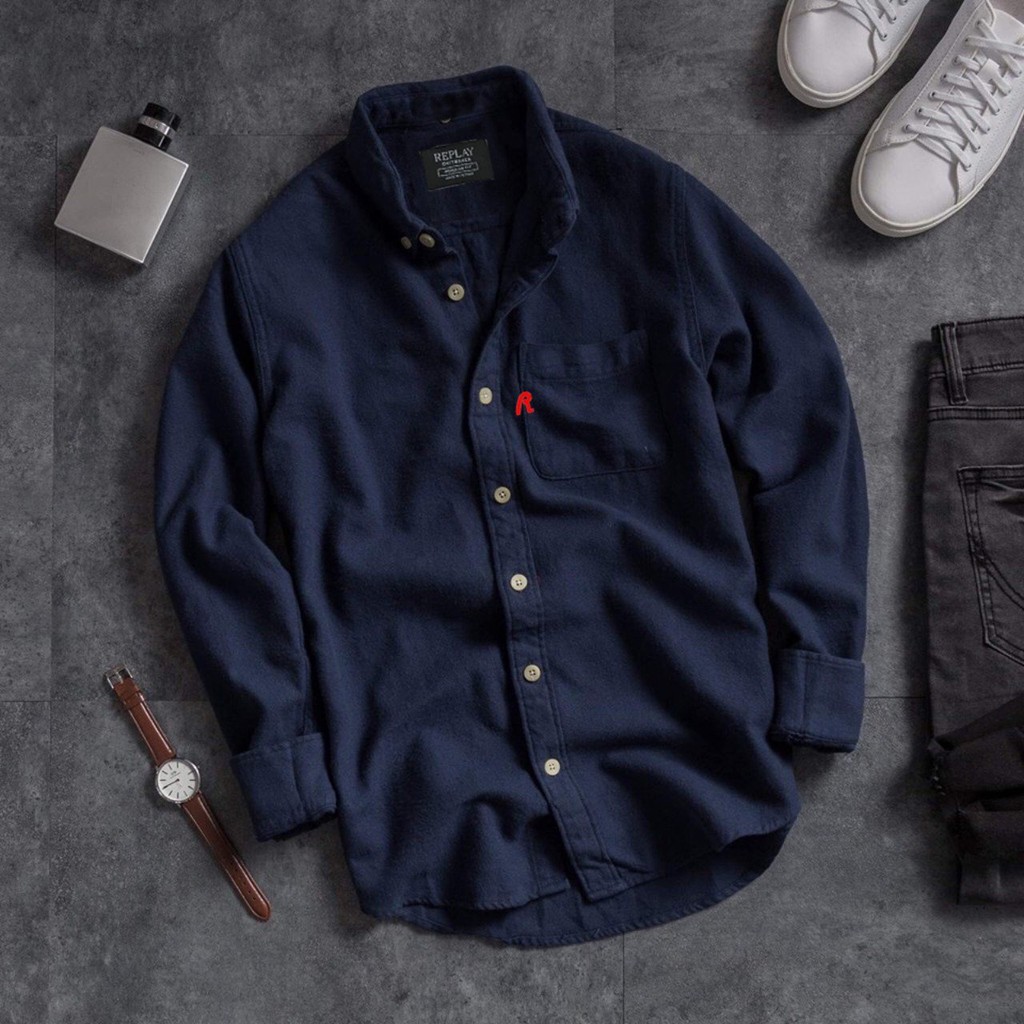 Áo sơ mi nam dài tay Replay phối túi cực đẹp ASMDBP003 | BigBuy360 - bigbuy360.vn