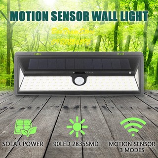 Đèn LED năng lượng mặt trời cảm ứng tắt mở 90 bóng LED dùng ngoài trời