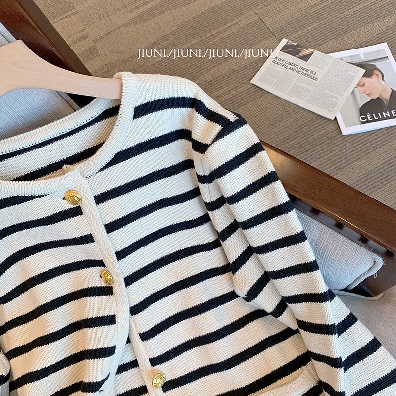 Áo Sweater Tay Dài Kẻ Sọc Thời Trang Cá Tính Kiểu Hàn Quốc 208225