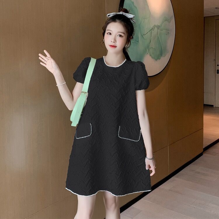 [Spot] Đầm Rộng Cỡ Lớn Khí Chất Cao Cấp Thời Trang Mùa Hè Phong Cách Hàn Quốc