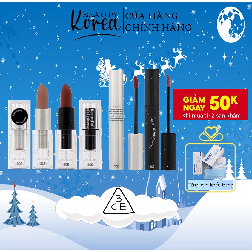 Son kem 3ce Walking in the Cloud [ BEBEAU ] Son Kem Lì 3CE Mịn Nhẹ Như Mây. Màu Lì Tông Màu Cổ Điển Lâu Trôi