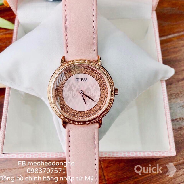 (Auth) ĐỒNG HỒ NỮ GUESS SPARKLING PINK