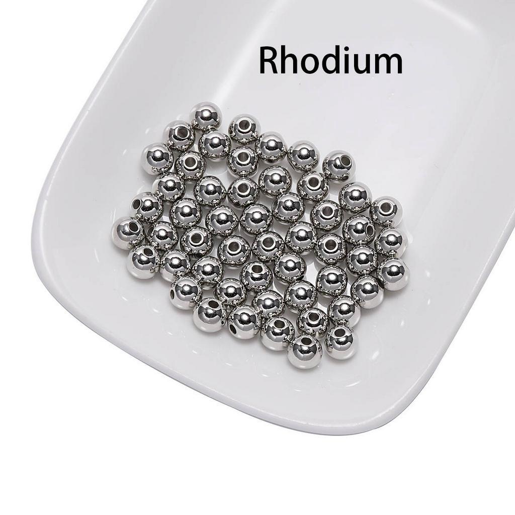 Bộ 30-400 hạt xỏ màu vàng hồng và bạc 3 4 5 6 8 10 12mm làm trang sức handmade DIY