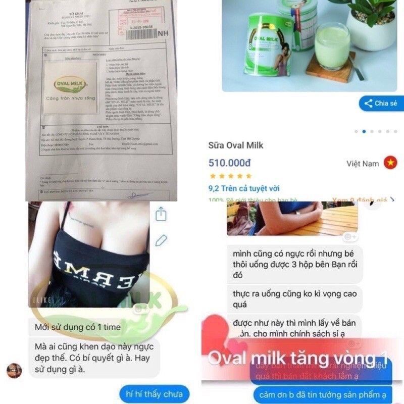 [TĂNG 5-7CM] Nở Ngực Nhanh Tăng Vòng 1 Oval mIlk Lại Rất An toàn Nở Ngực Săn Chắc Vòng 1 giúp bổ sung nội tiết tố đẹp da