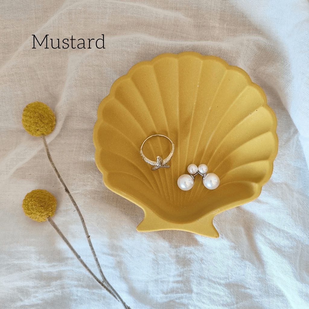 Đế Lót Ly MESMERIC Decor Khay Đựng Nến Thơm Vỏ Sò Trang Trí Quà Tặng