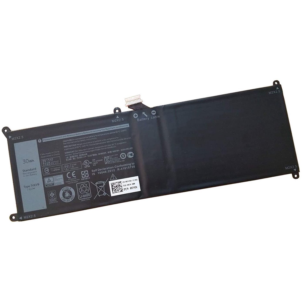 (BATTERY) PIN LAPTOP DELL XPS 9250 7VKV9 (ZIN) (2 CELL) dùng cho XPS 12 9250, Latitude 12 7275