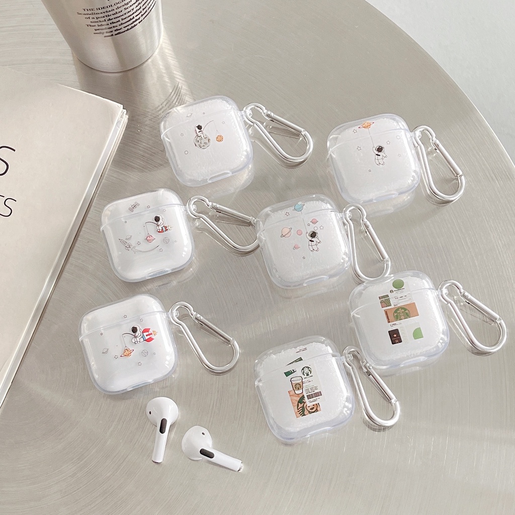 Ốp Điện Thoại Trong Suốt In Hình Phi Hành Gia Dễ Thương Cho Hộp Đựng Tai Nghe Bluetooth Không Dây Pro4/Pro5 Pro4 AP Pro4 Pro5
