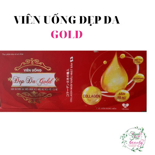 Viên uống Đẹp da GOLD 💥 HÀNG CHÍNH HÃNG 💥 Viên cân bằng nội tiết Gold Hộp 45 viên tạo hương thơm cơ thể