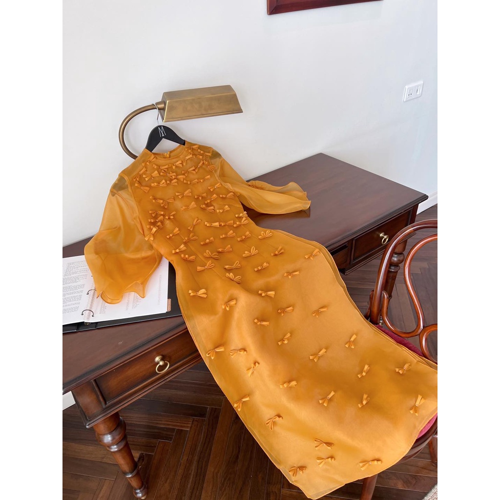 Áo dài cách tân Thiên Kim cover thiết kế vải oganza cao cấp