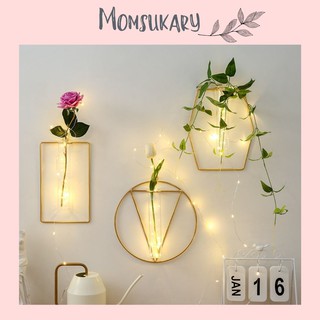 Bình hoa trang trí - Bình hoa trang trí bằng khung sắt uốn trang trí của Momsukary mã LH04