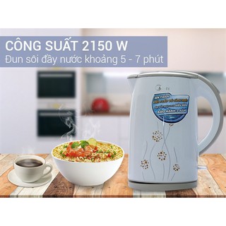 Bình siêu tốc Midea MK-17D 1.7L 2200W (Trắng)