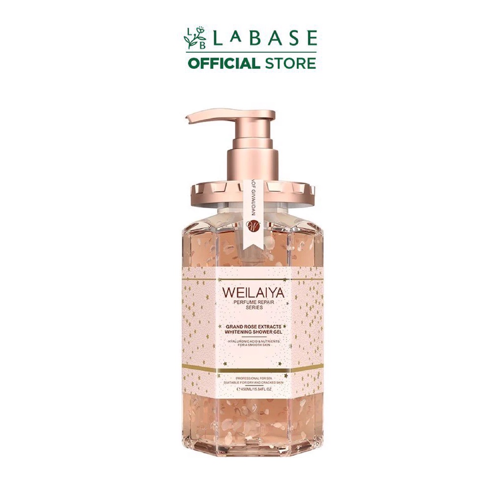 Sữa tắm Weilaiya giúp dưỡng ẩm, dưỡng trắng da hương nước hoa cánh hoa hồng Grand Rose Extracts Whitening Shower Gel Cha