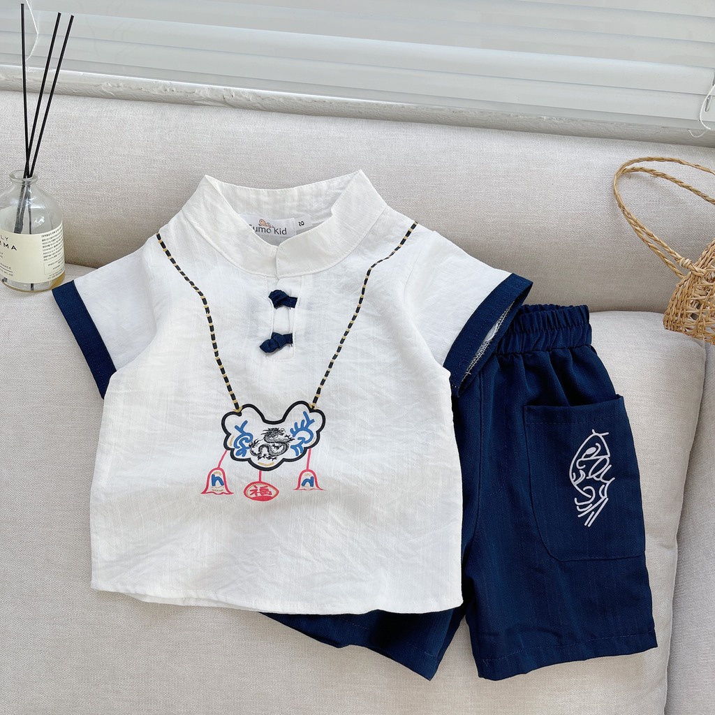 Đồ bộ cho bé in họa tiết vòng Cổ Cực Hot, Quần áo hè cho bé Từ 7-28kg -Binbon kids