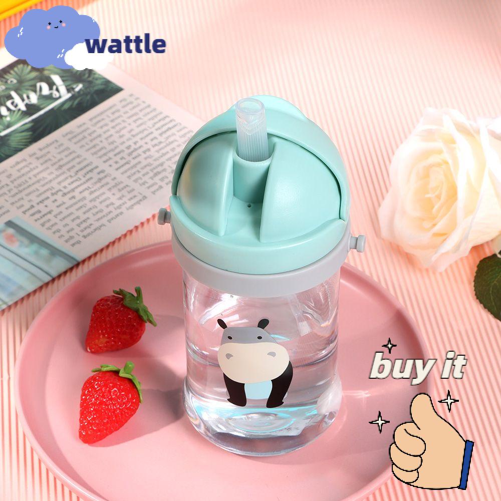 Bình đựng nước có ống hút họa tiết hoạt hình dễ thương cho bé