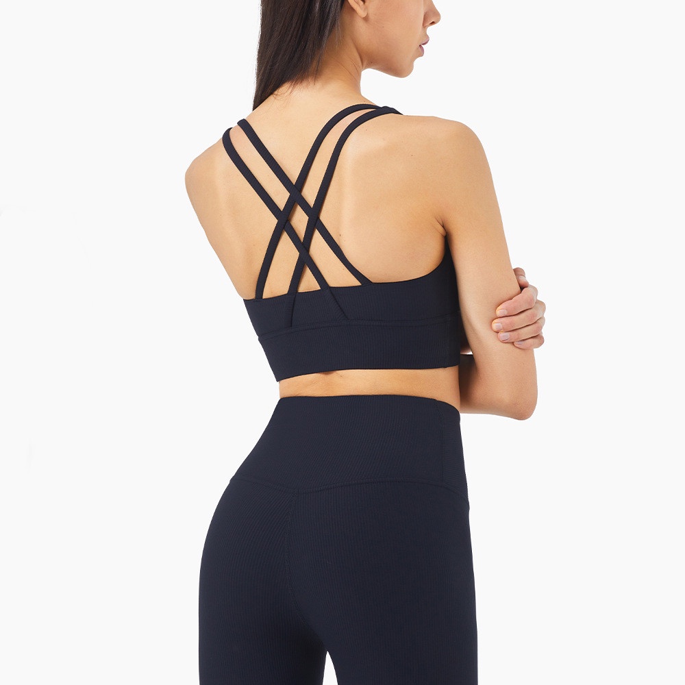 Áo bra thể thao Hoppe Fumeng WX176 phối dây đan chéo lưng cho nữ