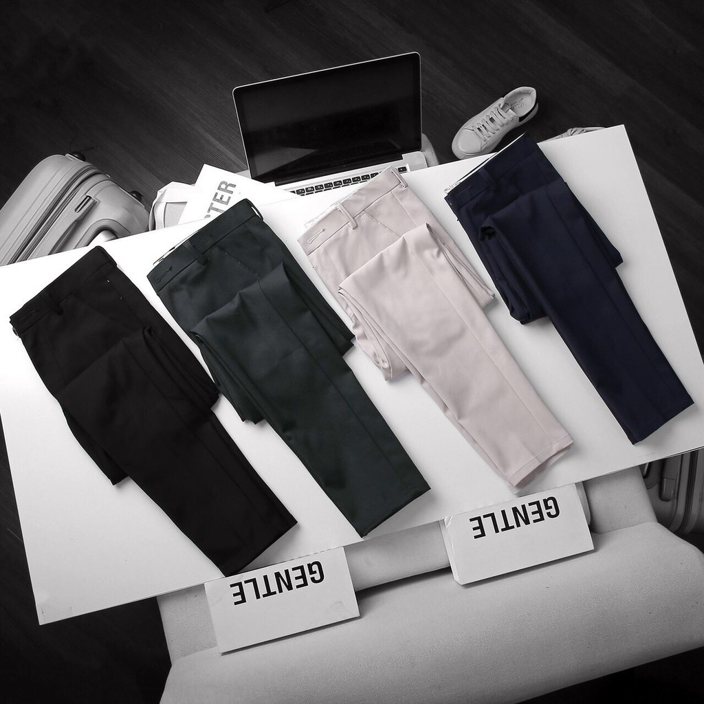 QUẦN ÂU TÂY NAM DÁNG HÀN QUỐC ỐNG CÔN ÔM BODY NHẸ VẢI CO GIÃN ĐỦ SIZE 28-37