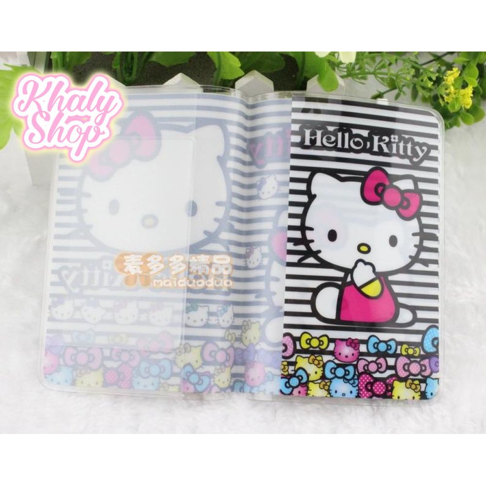 Giao ngẫu nhiên 1 bìa bao vỏ bọc nhựa PVC cover passport hộ chiếu Doremon và Kitty VBPP - (13.3x9.3cm)