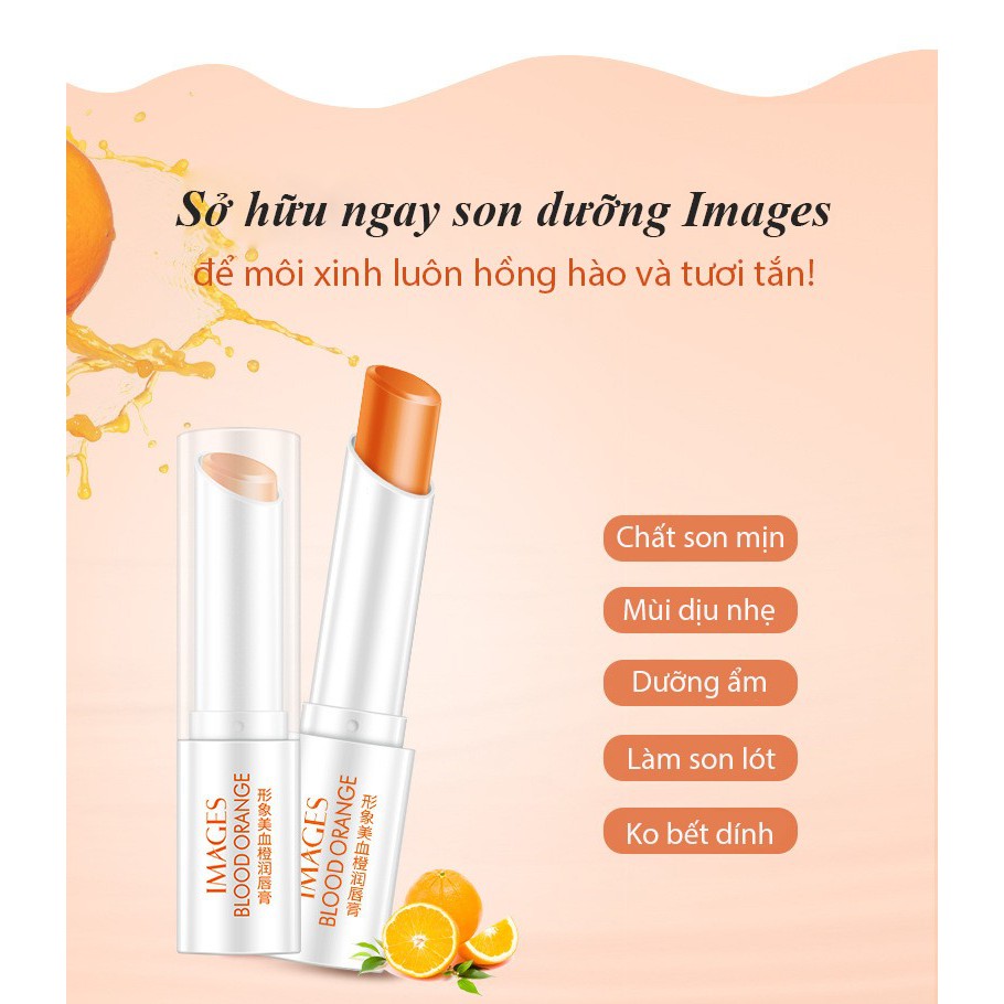 Son dưỡng môi IMAGES mềm mượt giảm thâm môi chiết xuất cam đỏ dưỡng môi nội địa Trung | BigBuy360 - bigbuy360.vn