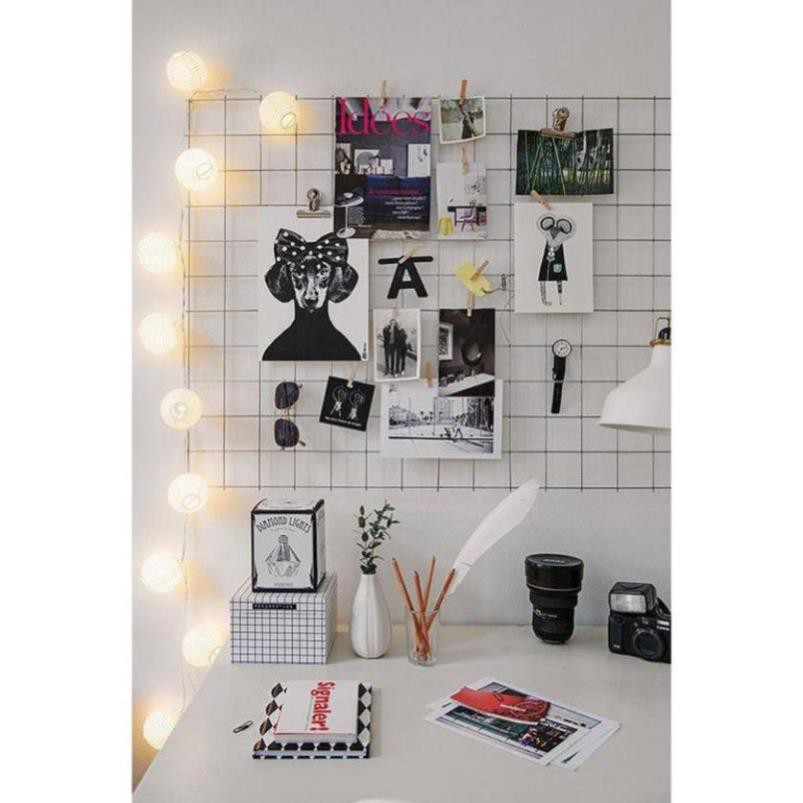 Tấm Lưới Trang Trí Treo Tường,Tấm Lưới Thép Lắp Ghép loại 1 ( Tặng đinh 3 chân)