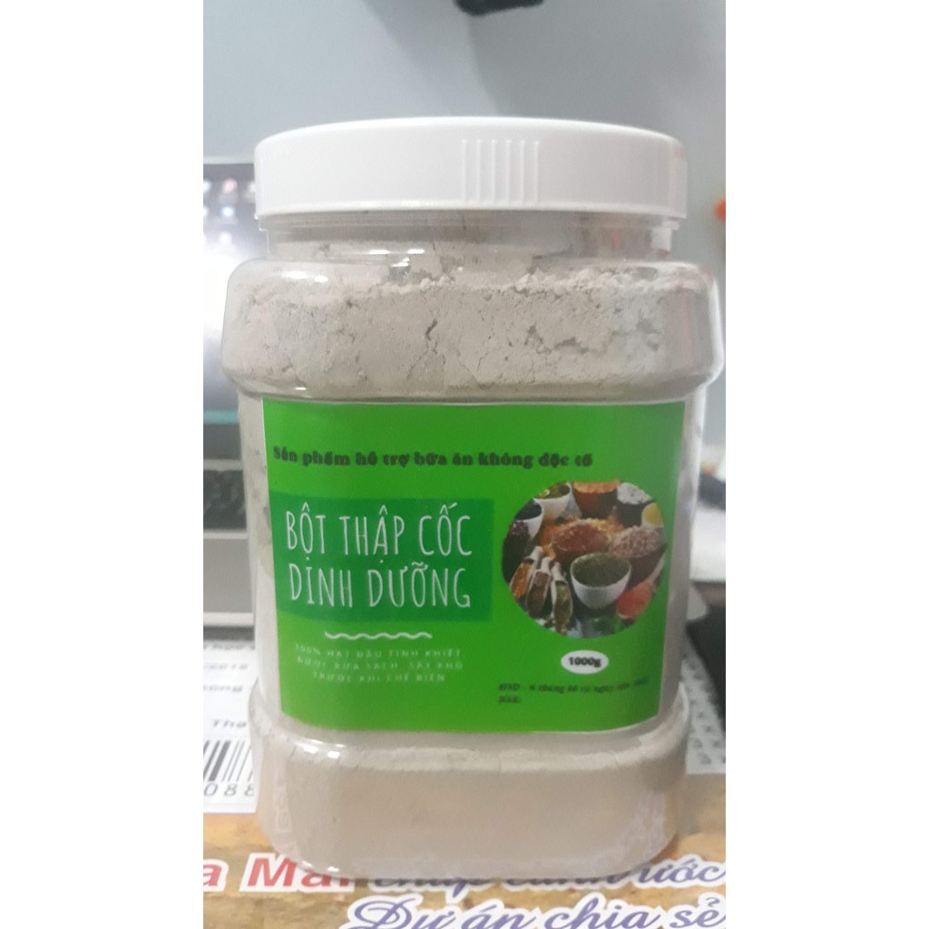 Bột THẬP CỐC DINH DƯỠNG thơm ngon thay thế bữa ăn hộp 1kg (Gồm 10 loại hạt và đậu)