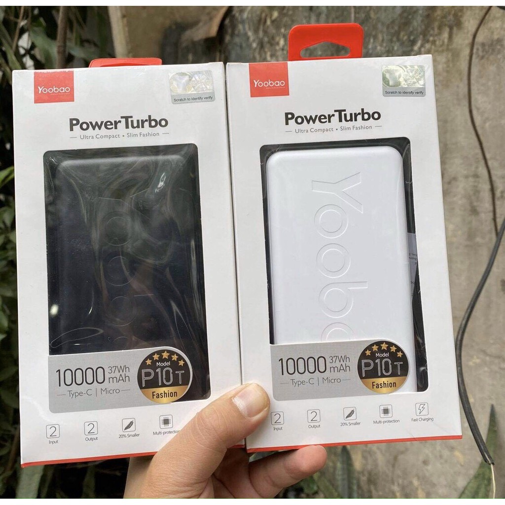 Pin Sạc Dự Phòng Yoobao T-series 10000mAh P10T - Chính hãng