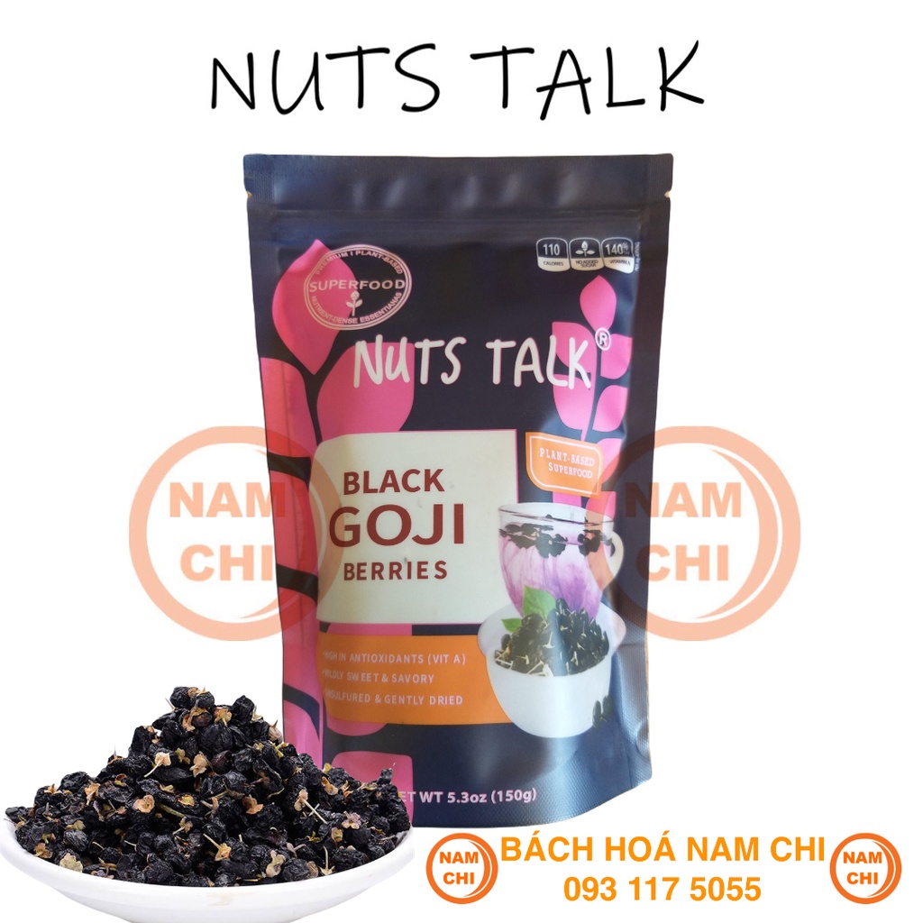[GÓI 150G] Hắc Kỷ Tử NUTS TALK Black Goji Berries