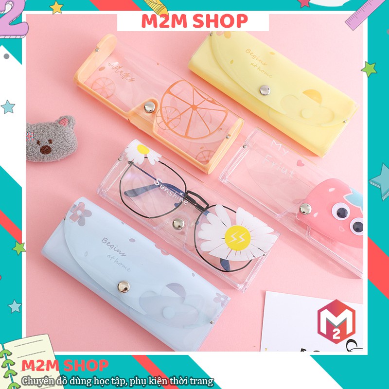 Hộp đựng kính trong suốt nhân vật hoạt hình cute dễ thương